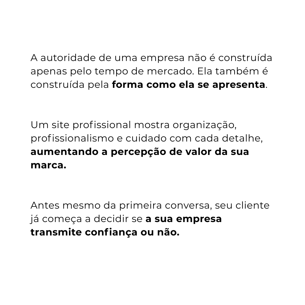 Site profissional aumenta a autoridade e a percepção de valor da empresa