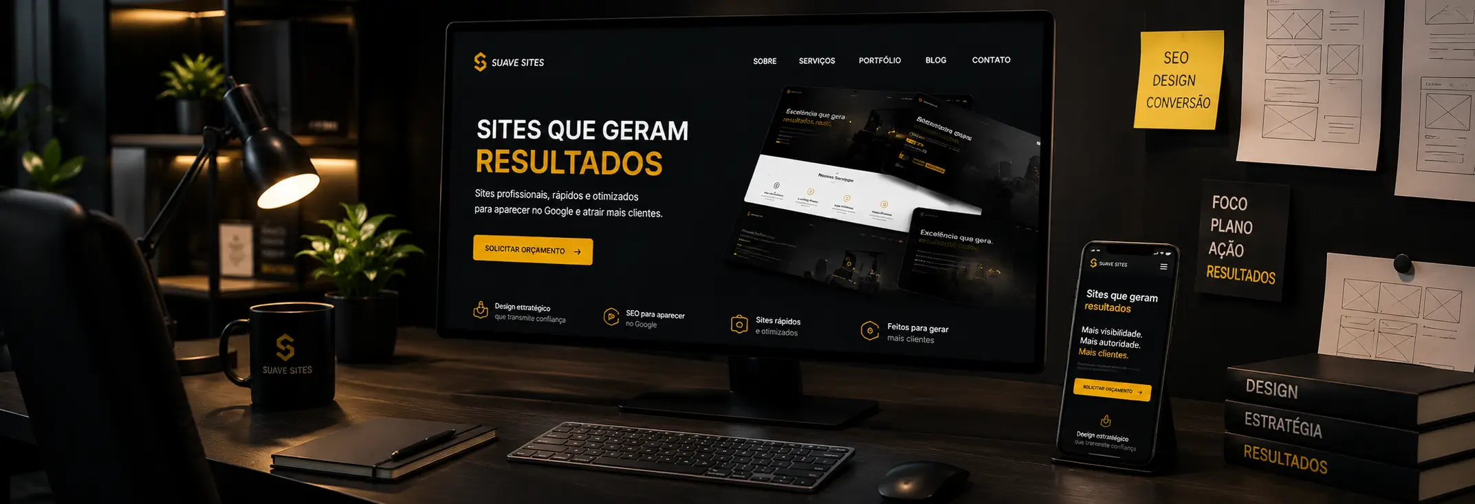 Criação de sites profissionais com foco em SEO, design e resultados
