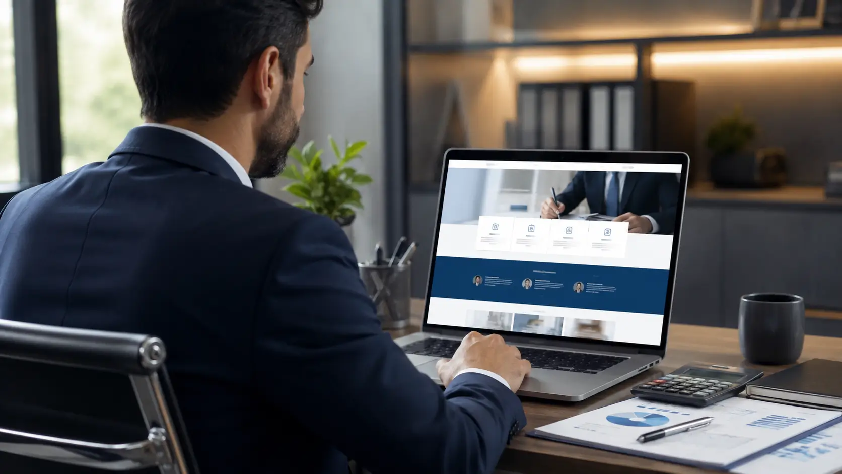 tador utilizando um site profissional para apresentar seus serviços e atrair clientes
