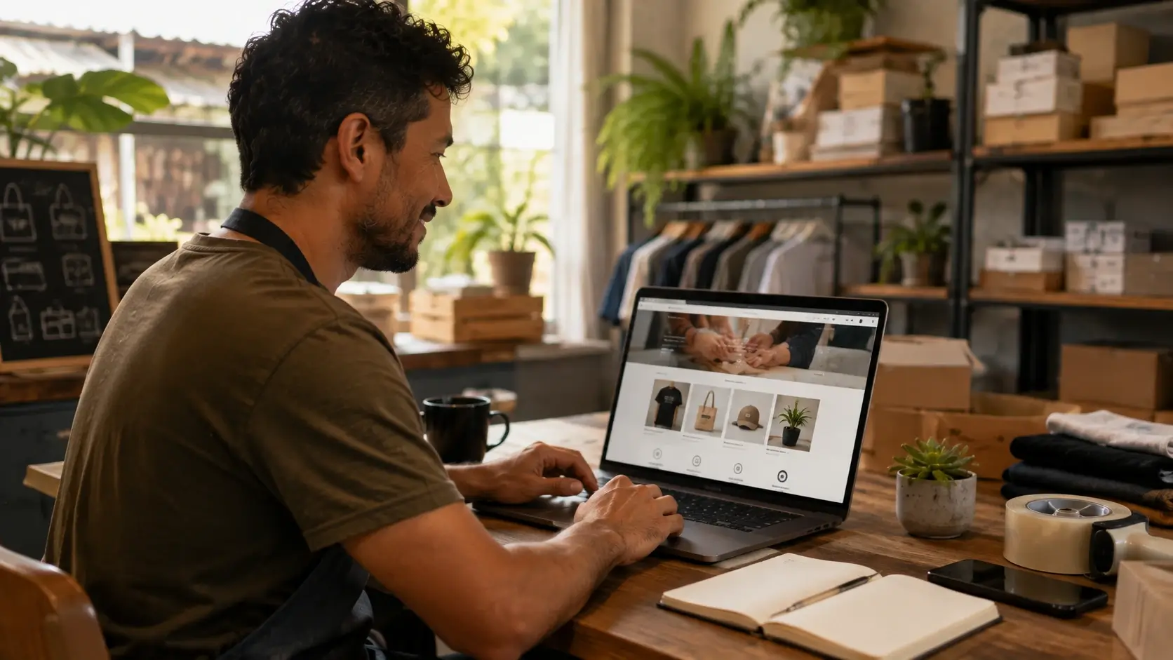 Microempreendedor individual utilizando um site profissional para divulgar seu negócio na internet