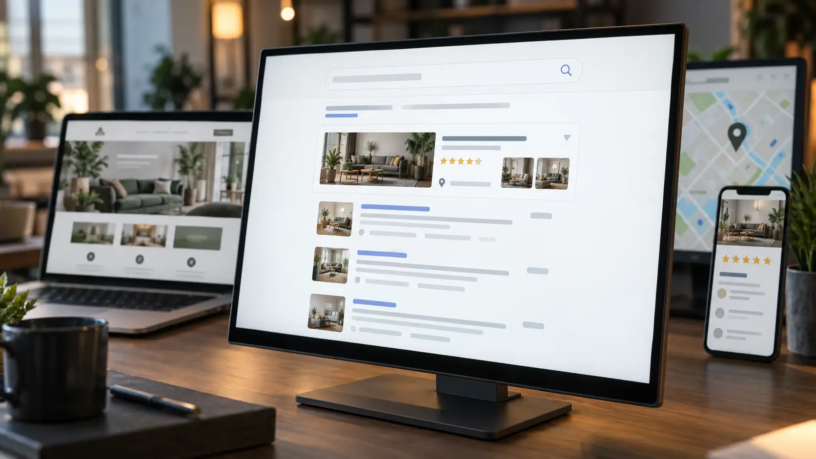 Empresa aparecendo nos resultados do Google através de um site bem estruturado